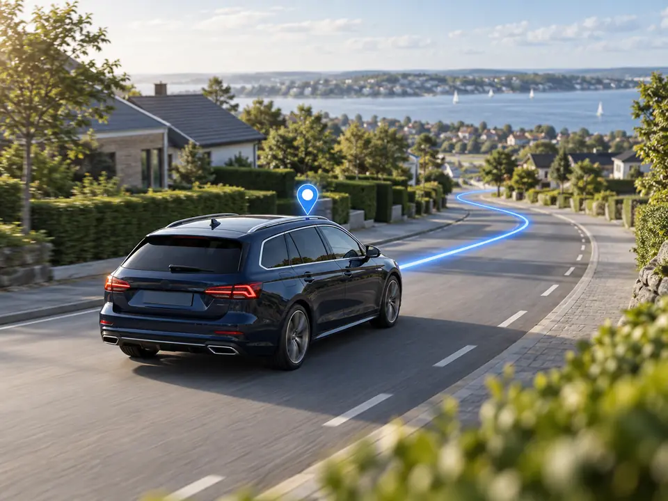 GPS tracker til bil med live position og rute