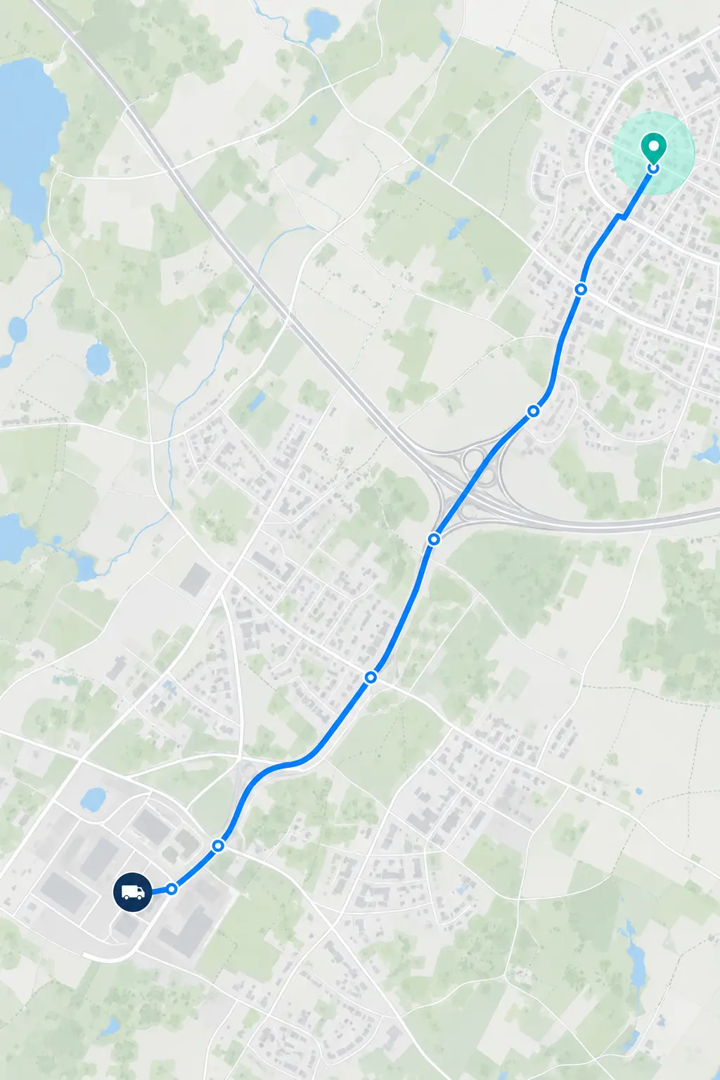 Rutehistorik for servicebil med dokumentation af kundebes&oslash;g