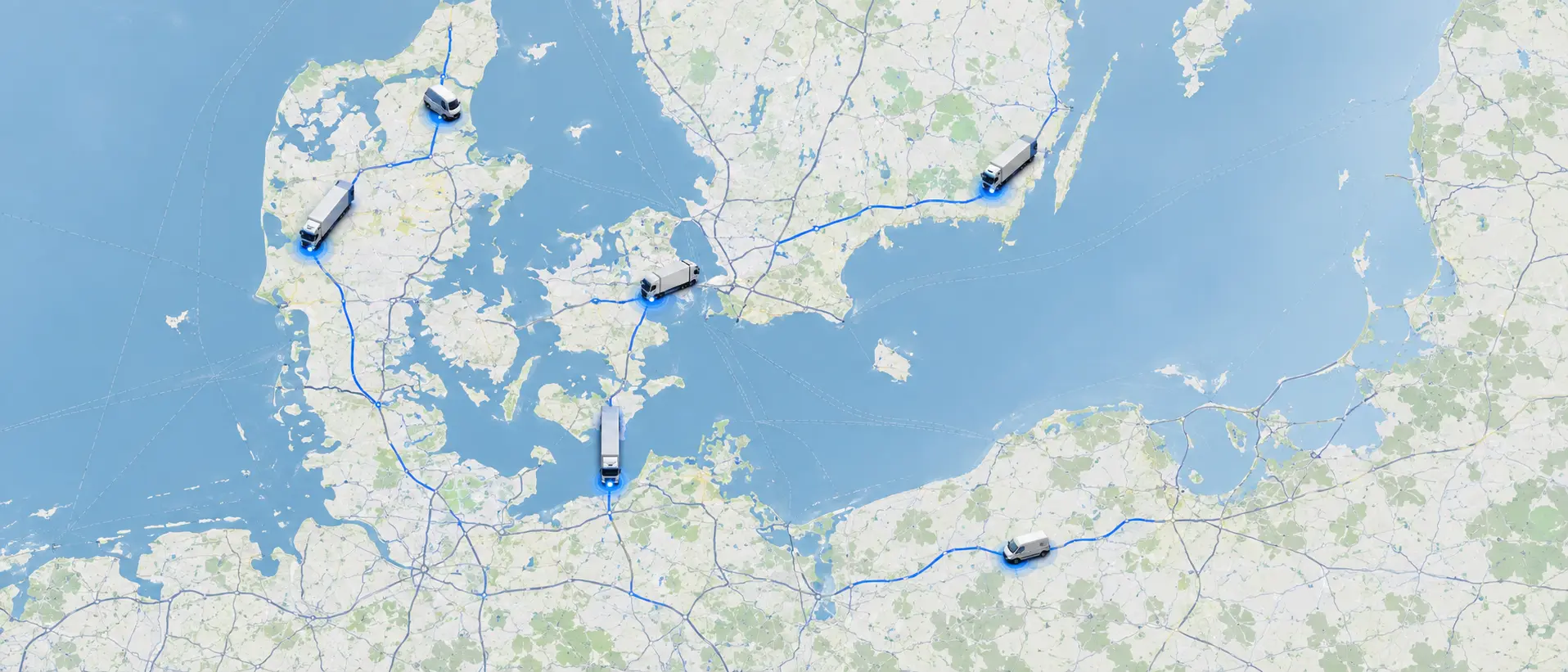 GPS tracking af lastbiler og transportk&oslash;ret&oslash;jer p&aring; live kort