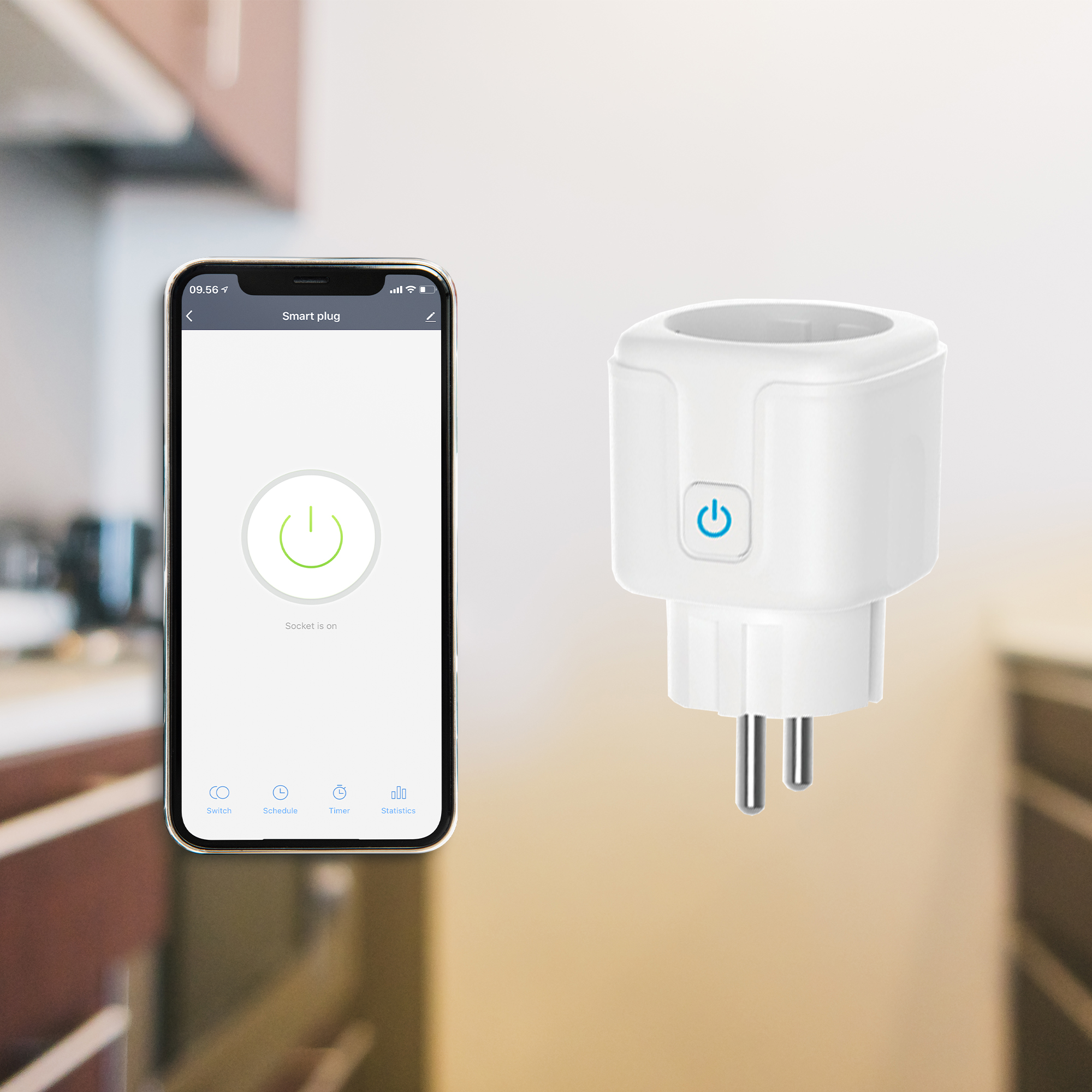 føderation ledig stilling sund fornuft WiFi Smart Plug til stikkontakt med energimåler - Smart Home