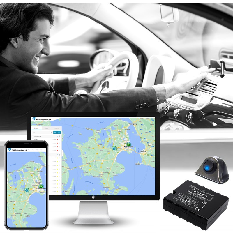 GPS kørebog m/knap for erhvervskørsel i privatbil - Godkendt af