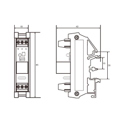 1-Kanals Relmodul 12V 10A til DIN-skinne
