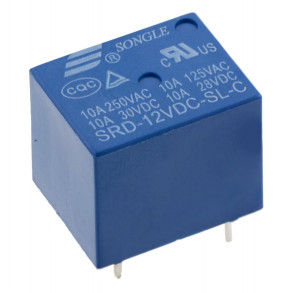 Mini rel 12VDC 10A 30VDC/250VAC