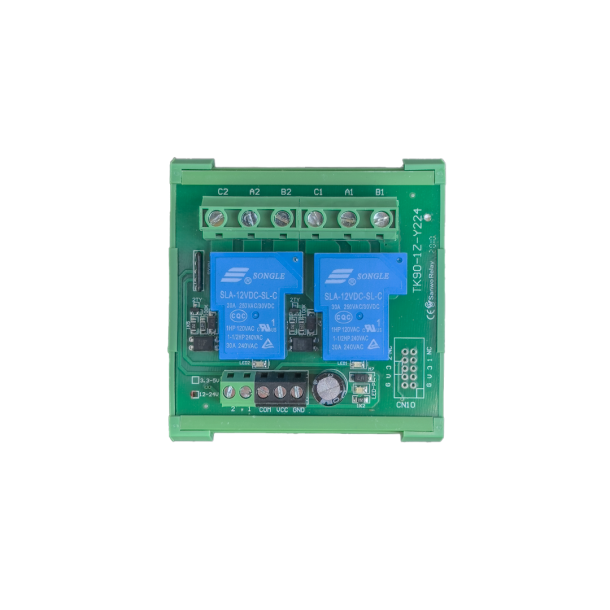 2-Kanals Relmodul 12V 30A til DIN-skinne