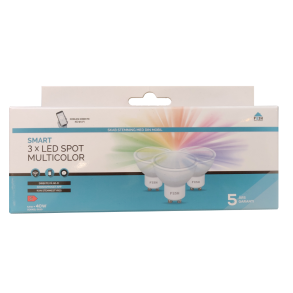 LED SPOT MULTICOLOR GU10 5W 3 PAK