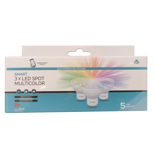 LED SPOT MULTICOLOR GU10 5W 3 PAK