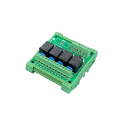 4-Kanals Relmodul 12V 10A til DIN-skinne