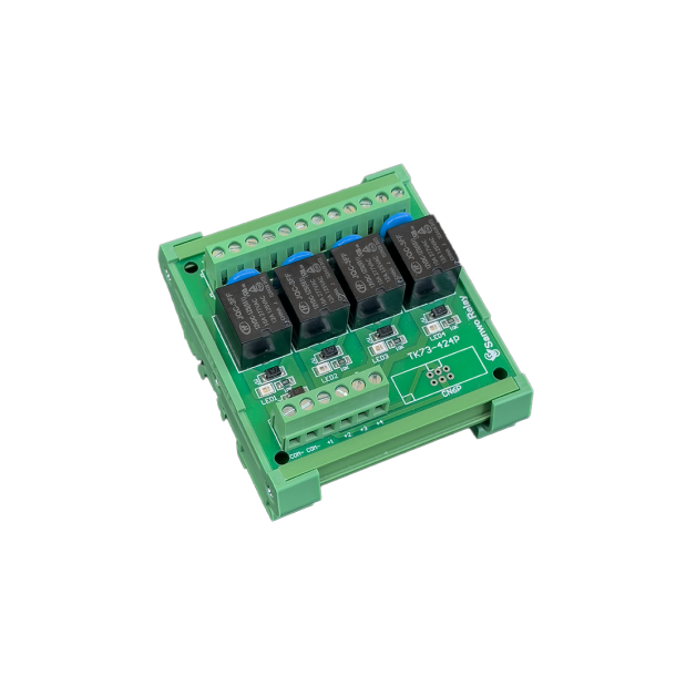 4-Kanals Relmodul 12V 10A til DIN-skinne