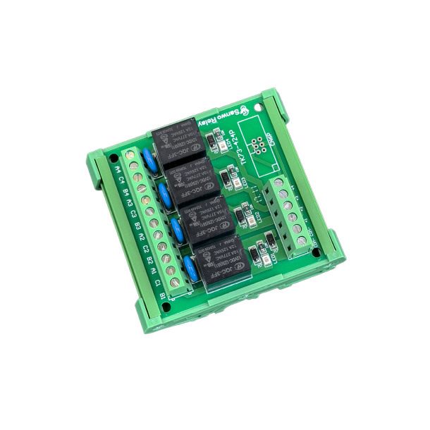 4-Kanals Relmodul 12V 10A til DIN-skinne