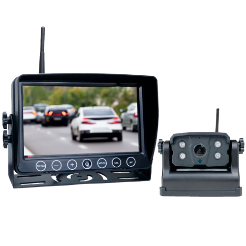 Tr�dl�st WiFi Kamera med 7" sk�rm - Magnetisk og Genopladeligt