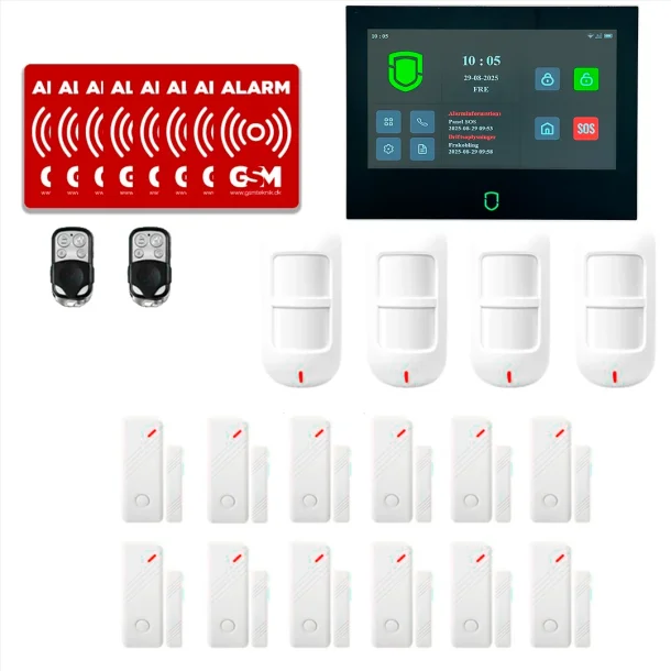 GSM Tyverialarm pakke 250m2