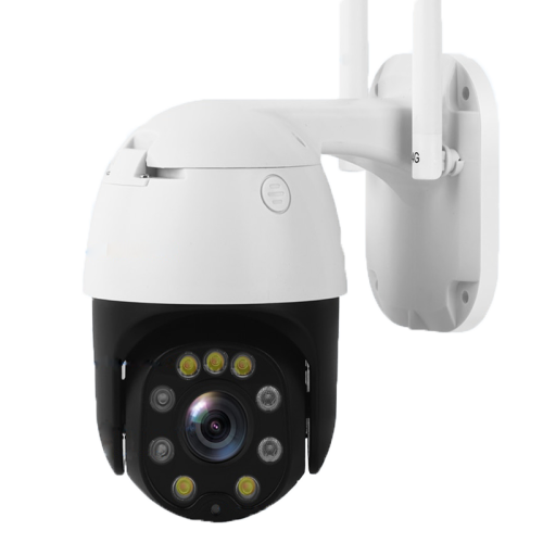 4G GSM kamera udend�rs PTZ 5x zoom 5MP Hvid