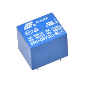 Mini rel 5VDC 10A 30VDC/250VAC
