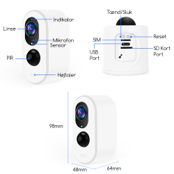 4G udend�rs kamera 2MP m/batteri