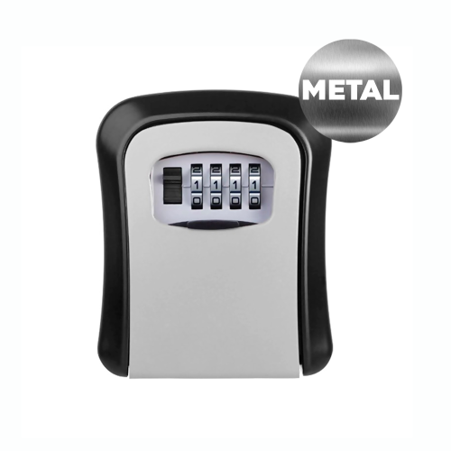 N�gleboks med kode i metal