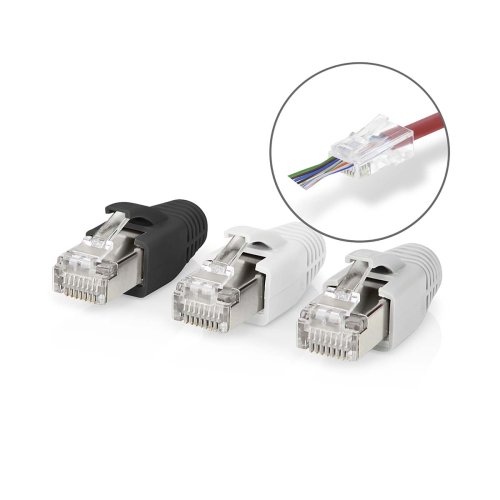 RJ45 pass-through stik til CAT6a