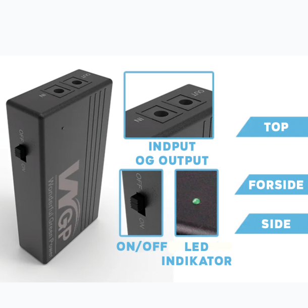 12V Mini UPS - 2000mAh 