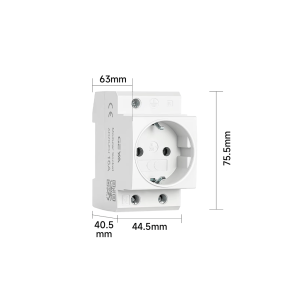 DIN Skinne Stikkontakt 16A 250V