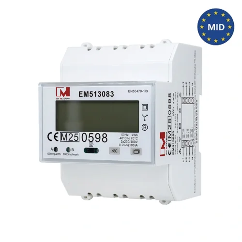 Energim�ler kWh 3-faset 3x230V/100A MID Modbus