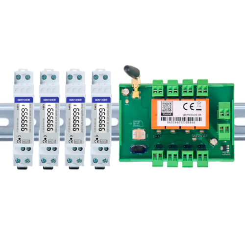 GSM logger med 4 KWh bimler (4x230V)