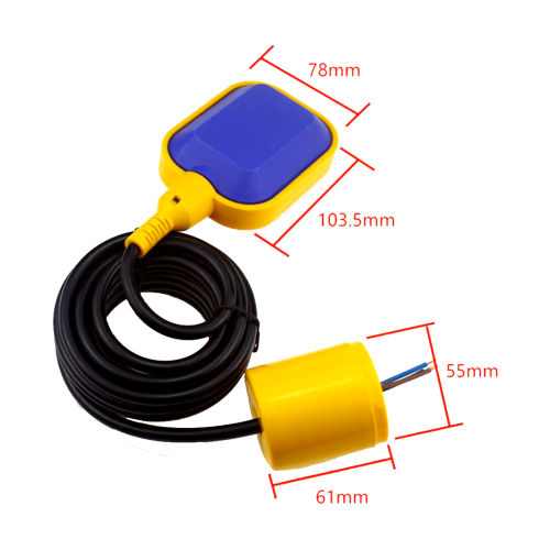 Flydekontakt 2m bl� firkantet