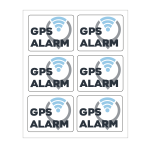 gps alarm klistermaerke 6 stk