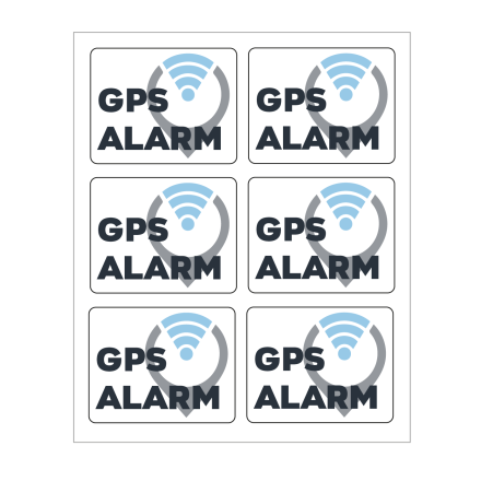 gps alarm klistermaerke 6 stk