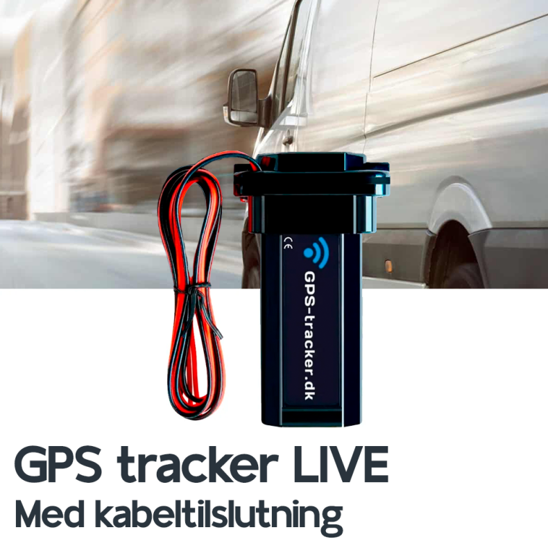 GPS tracker LIVE m/Kabeltilslutning