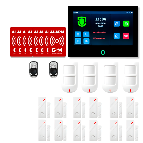 GSM Tyverialarm pakke 250m2