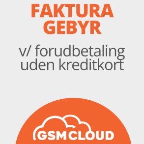 Faktureringsgebyr v/forudbetaling uden kreditkort