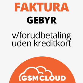 Faktureringsgebyr v/forudbetaling uden kreditkort