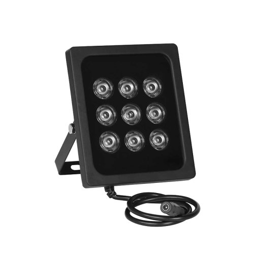 IR lys m/9 kraftige LED til kameraoverv�gning 90 gr.