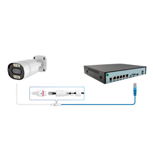 Overv�gningspakke POE 8ch m/6 bullet kamera hvid