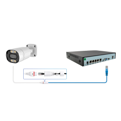 PoE Kamera udendrs bullet hvid 4K