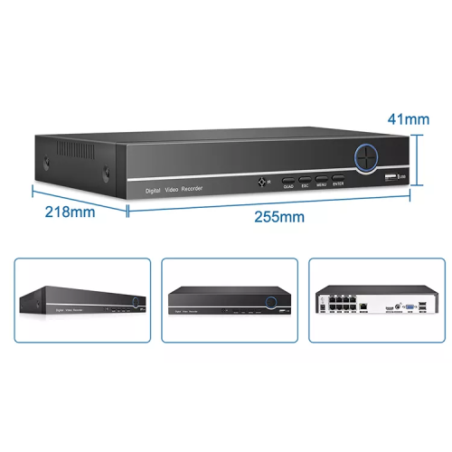 Kamerapakke nvr poe 8ch m/2 bullet kamera 4K