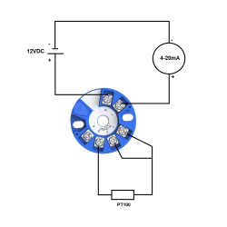 4-20mA PT100 transmitter 9-30VDC