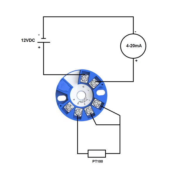 4-20mA PT100 transmitter 9-30VDC