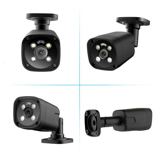 Overvgningspakke nvr poe 8ch m/2 bullet kamera sort 4K