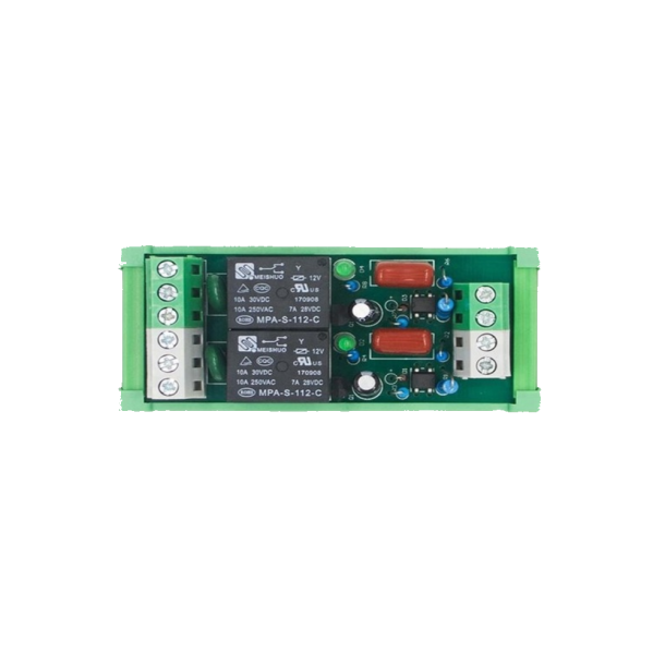 Relmodul 2CH 12V til DIN-skinne