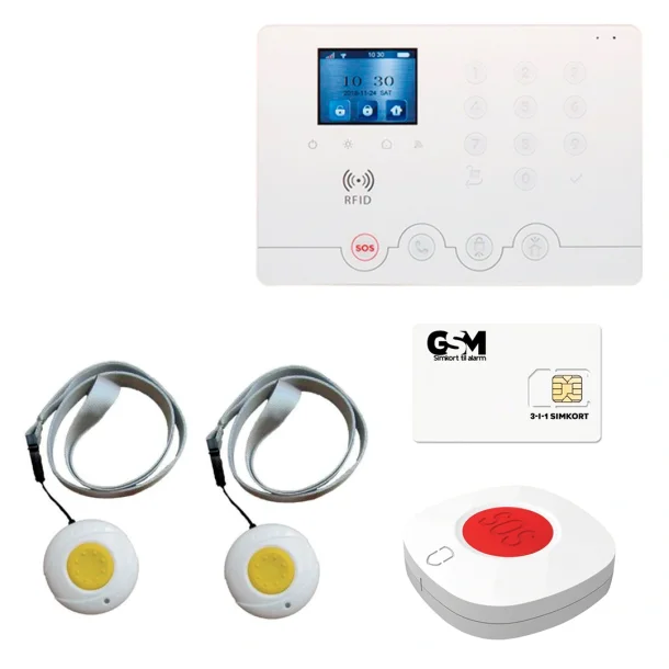 Tryghed/fald alarm med WiFi/GSM pakke til 2