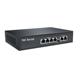 Switch 4x10/100Mbps (POE+) + 2x10/100Mbps