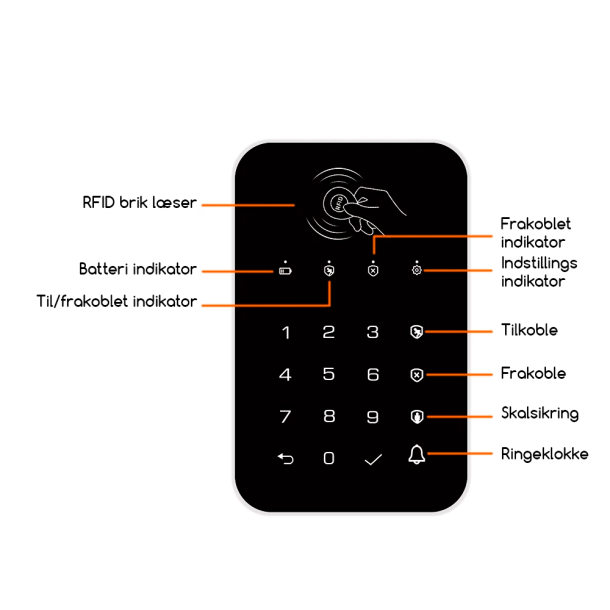 Tastatur sort - Batteridrevet
