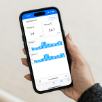 temperatur logger 2in dashboard paa mobil