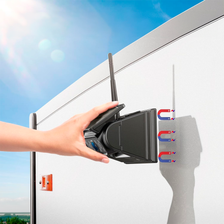 Tr�dl�st kamera med solcelle og magnetmontering med app