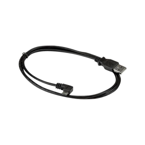 USB-A / Micro-B - Vinklet - Sort - 100 cm