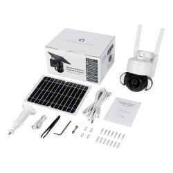 WiFi udendrs PTZ solcelle kamera 3MP sort