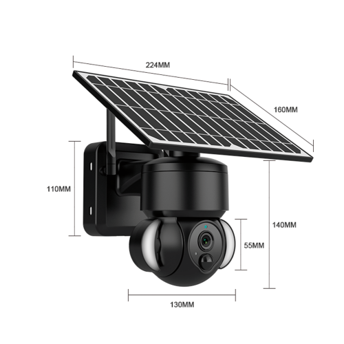 WiFi udend�rs PTZ solcelle-kamera 3MP