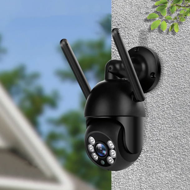 WiFi PTZ Kamera 5MP Udendrs sort