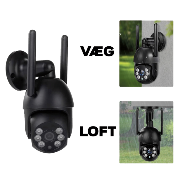 WiFi PTZ Kamera 5MP Udendrs sort