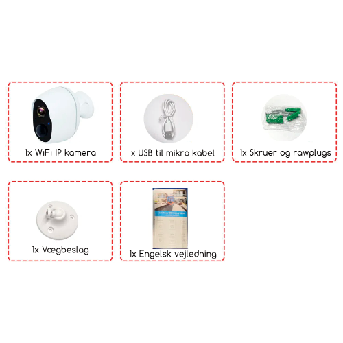 WiFi udend�rs kamera 2MP m/batteri